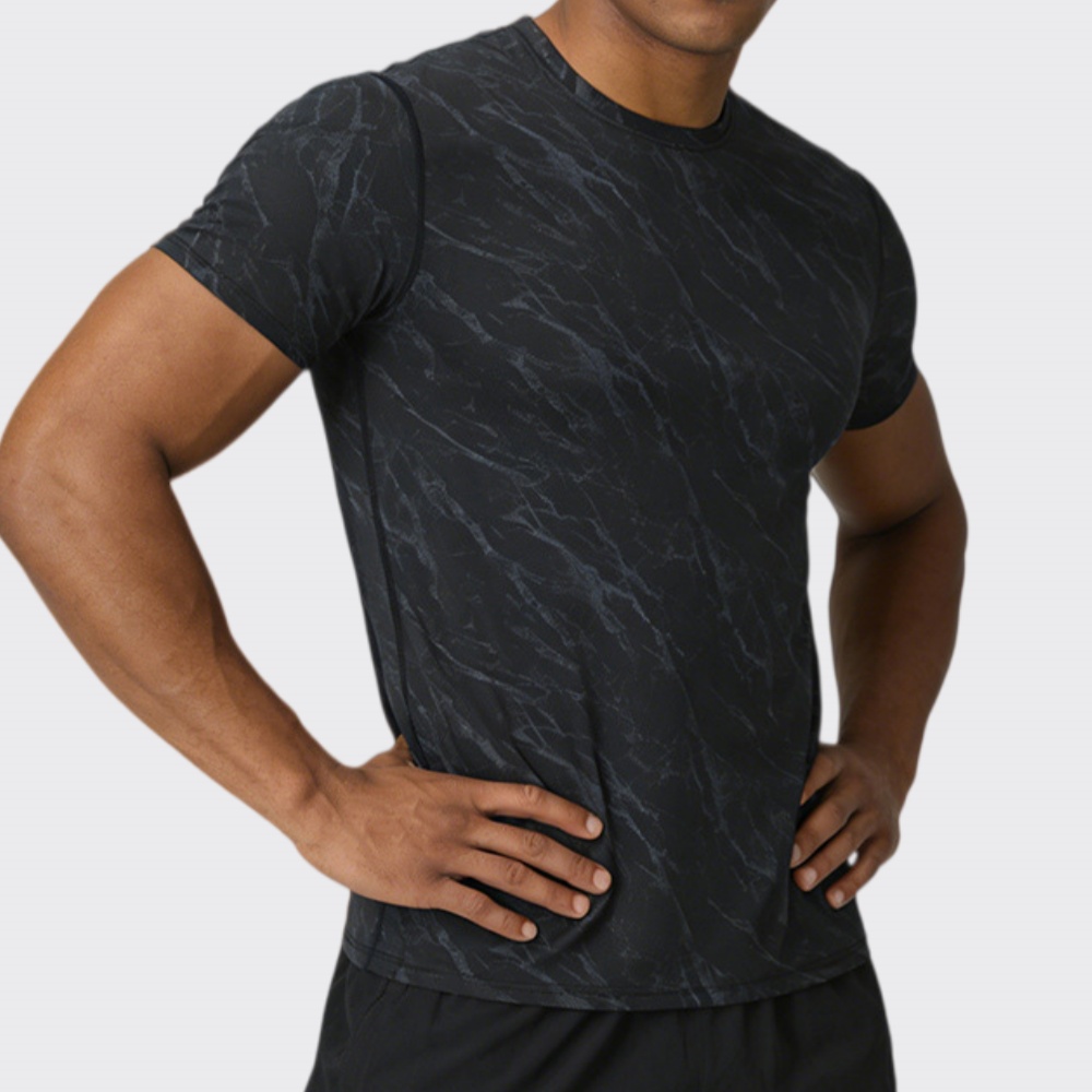 T Shirt Tight Fit - Sommer Herren Schnelltrocknendes Fitness T-Shirt Kurzarm